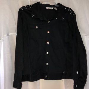 Selene Sport Black cotton stretch jacket 3X